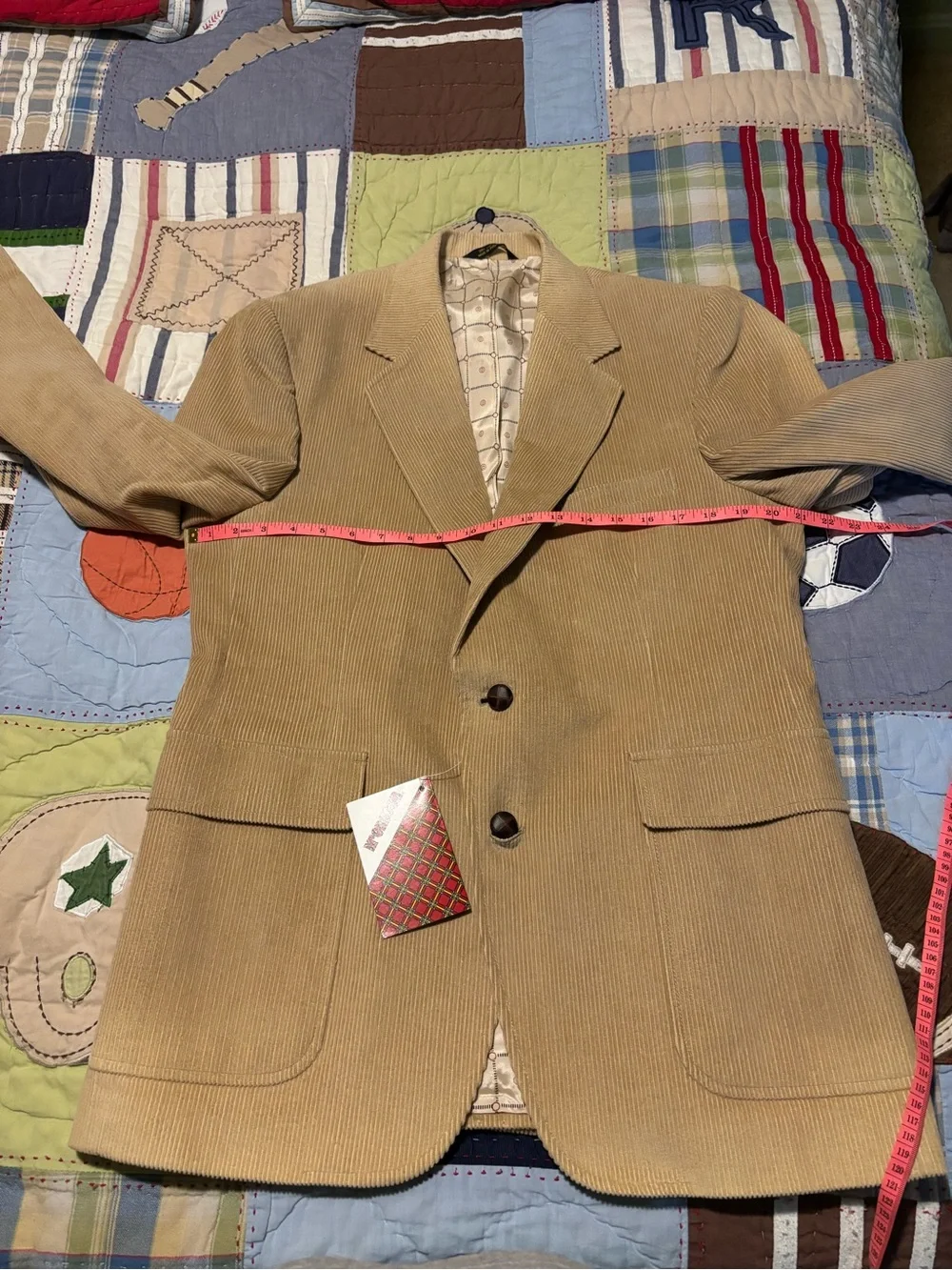 Vintage McGregor Corduroy Blazer NWT 42R Deadstock Dark Academia Camel Tan
